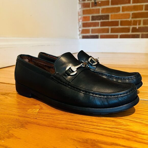 Allen Edmonds Horse Bit Loafers Shoes 11.5 Black Model Arezzo Rubber Soles main image 4